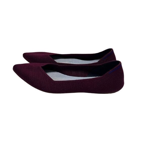 Rothy’s Merino Point Flat Aubergine Sz 7.5 RARE - Picture 1 of 9